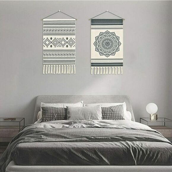 2 Pcs Macrame Woven Mandala tapestry - Picture 5 of 15